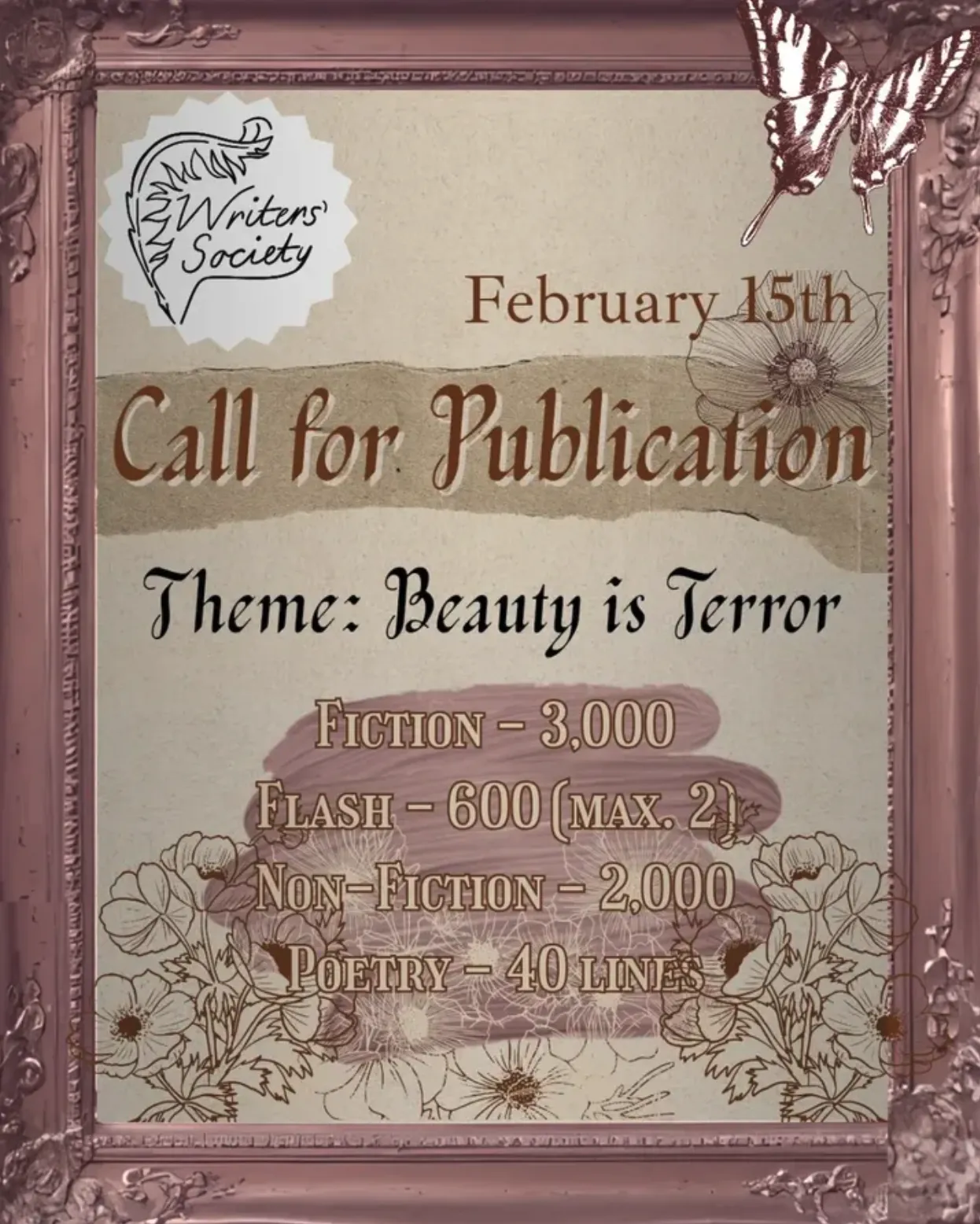 Call for Publication — Beauty is Terror