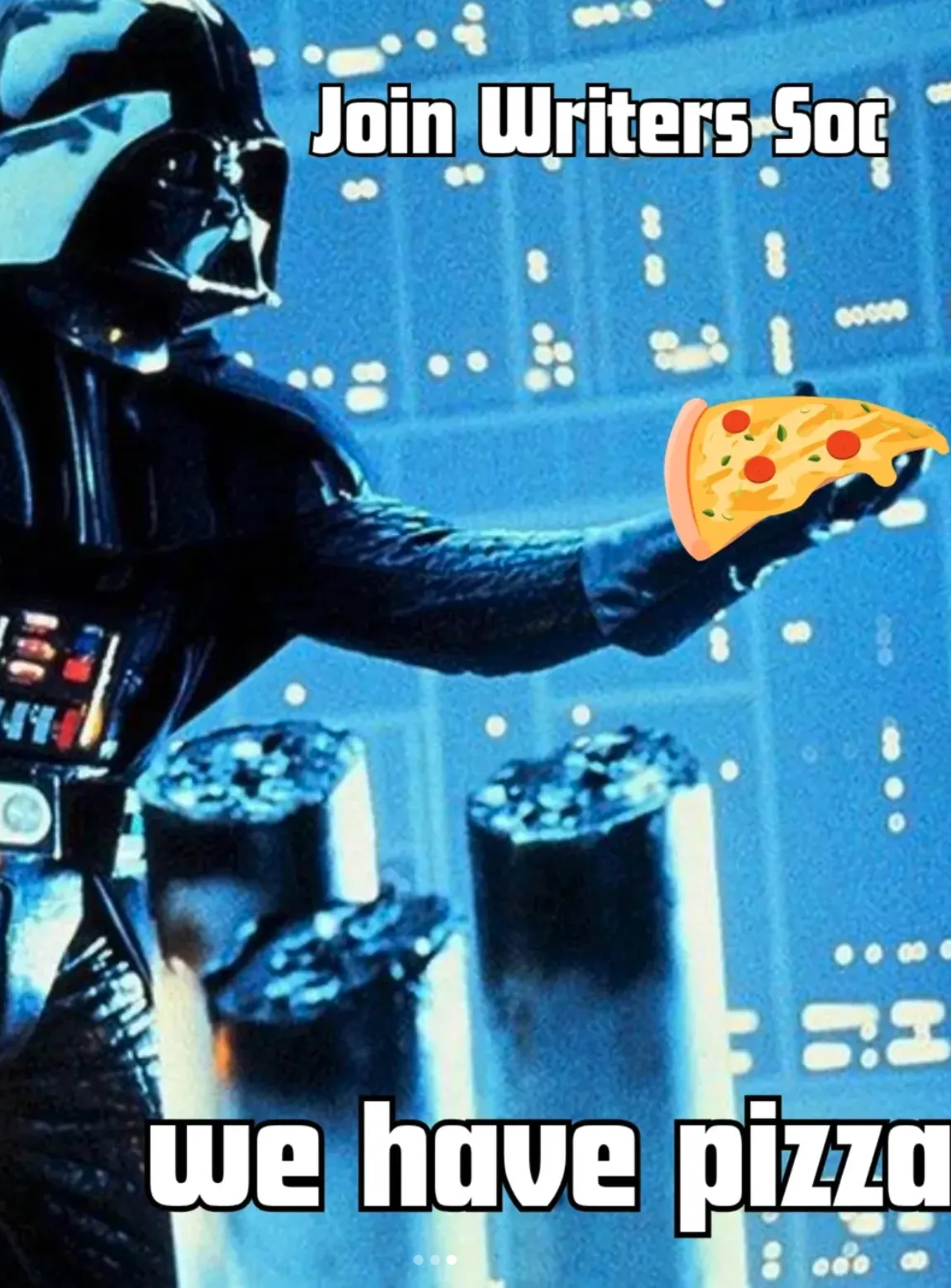 Join Writers' Soc — We Have Pizza